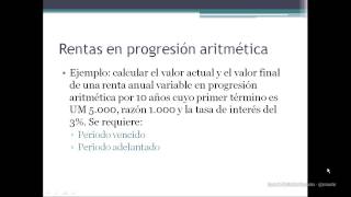 Matematicas financieras Tema 4 Rentas Variables [upl. by Carry]