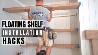 Floating Shelf Installation Hacks  Keys for a TIGHT Install [upl. by Losse]