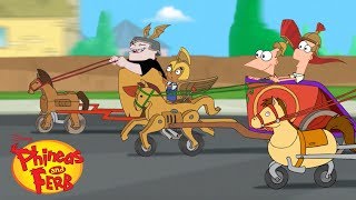 Chariot Race  Phineas and Ferb  Disney XD [upl. by Ninaj]