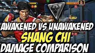 Shang Chi Unawakened Vs Awakened Damage Comparison  Does He Need A Gem  Contest Of Champions [upl. by Margot729]