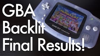 Game Boy Advance Backlight Mod Tweak and Final Results [upl. by Hayott]