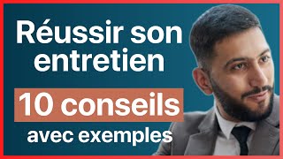 Réussir un entretien dembauche en 2024  10 conseils concrets avec exemples [upl. by Llain]