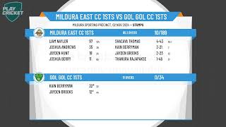 Mildura East CC 1sts v Gol Gol CC 1sts [upl. by Aimehs]