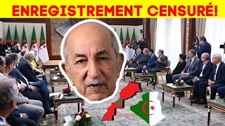 Palais dElMouradia sous tension  Accusations explosives de Tebboune contre le Maroc et les EAUquot [upl. by Dorise170]