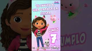 Invitación la casa de muñecas de Gabby invitación en video Invitación digital Gabbys Dollhouse [upl. by Nnayhs553]