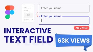 Create a Text Input field Component With an ANIMATED Floating Label Figma Tutorial  UI  figma [upl. by Enilekcaj]