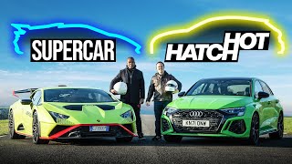 Supercar vs Hot Hatch  Whats FASTER In The REAL World 4K [upl. by Cheatham]