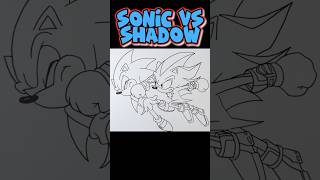 How To Draw Sonic Versus Shadow  SONIC X sonicthehedgehog shorts shadowthehedgehog drawing [upl. by Aldas]