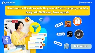 Livestream on Facebook with Shopee and Tik Tok Shopping Cart Links Easily With GoStream [upl. by Eirret702]