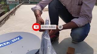 how to tata sky dish installation how to tata sky new dish HD [upl. by Shaia161]