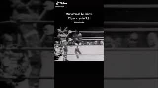 Muhammad Ali land 12 punches in under 3 seconds [upl. by Notgnimer]