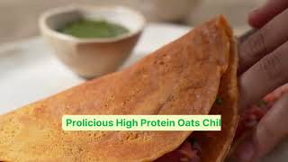 Prolicious High Protein Oats Chilla [upl. by Aikar]