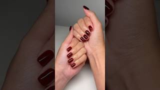 This dark red nail color 🍷 nails diynails diynailsathome nailinspo nailtutorial newnails [upl. by Abby]