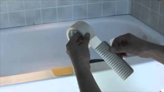 How to do bathtub refinishing  Odorless Liquid Tub Liner Application [upl. by Rehtul355]