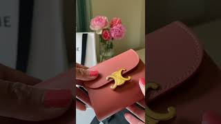 Unboxing Celine Wallet in the Color Lychee [upl. by Samled]