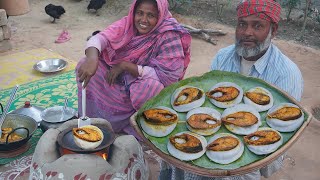 Delicious Ilish Chitoi Pitha Recipe  Winter Special Chitoi Pitha  Hilsa Fish Curry  Village Food [upl. by Ecurb788]