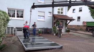 Transport und Montage eines Warmwasser Solarmodul in BruchweilerBärenbach 52014 [upl. by Mar]