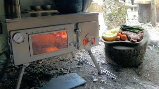 Arctic Tent Camp and Cook  Woodlander Stove [upl. by Sturdivant]