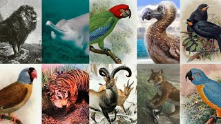 ANIMAIS EXTINTOS PELA HUMANIDADE 4 [upl. by Spancake]