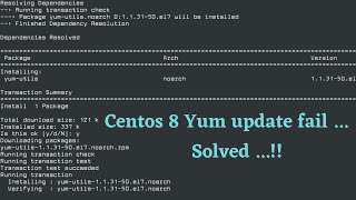 Yum update Fail Centos 8  Solved [upl. by Nesyla156]