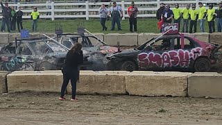 2024 DEMOLITION DERBY EXPO CADET COMPACT CARS EATON OHIO [upl. by Anailli]