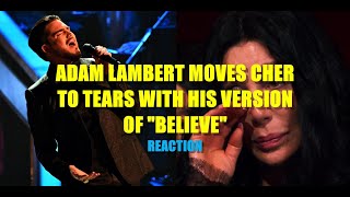 Adam Lambert  Performing Believe by Cher Reaction [upl. by Negem]