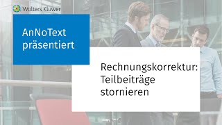 RechnungsTeilbeträge in AnNoText stornieren [upl. by Eremihc]