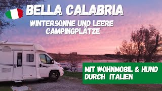 Wintersonne in Kalabrien 🇮🇹 leere Campingplätze  Italien mit Wohnmobil amp Hund [upl. by Giselbert]