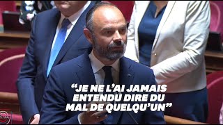 Lhommage tendre dEdouard Philippe après le décès du sénateur Patrice Gélard [upl. by Naginnarb484]