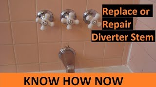 3 Handle Shower amp Tub Faucet  Repair  Replace Diverter [upl. by Ahker]