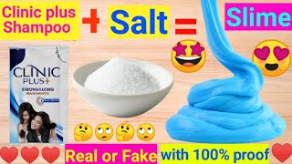 How to make slime without Glue and Borax  Slime with clinic plus shampoo and salt [upl. by Ariamat]