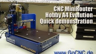 CNC Hobby A4 EVOLUTION Fräsmaschine Graviermaschine Quick Demo [upl. by Erv]