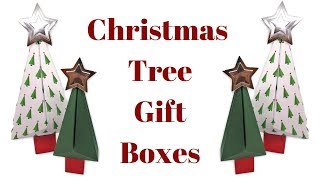 Christmas Tree Shaped Gift Boxes  Original Design [upl. by Nyltiak]