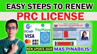 EASY STEPS TO RENEW PRC LICENSE  NEW UPDATE 2024  ONLINE PRC CARD RENEWAL 2024 [upl. by Arie]