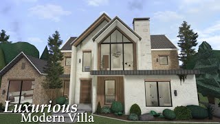 Bloxburg Modern Luxurious Villa  Speedbuild  Roblox Bloxburg [upl. by Margalit256]