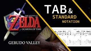 Gerudo Valley Guitar TAB and Standard Notation  TVonGuitar [upl. by Anaihsat544]