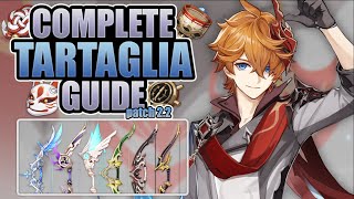 TARTAGLIA  CHILDE  COMPLETE GUIDE  3★4★5★ Weapons Mechanics Artifacts Comps  Genshin Impact [upl. by Oj]