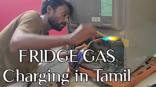 Fridge compressor change gas charging in Tamil 9840814014 Chennai [upl. by Ehcnalb]