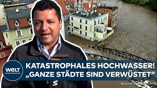 HOCHWASSER IN DEUTSCHLAND In Görlitz an der Neiße bleibt es gefährlich Polen in Not [upl. by Ainivad]