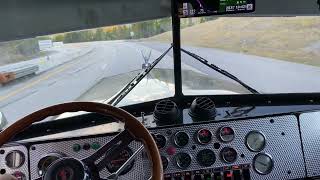 Kenworth W900A long hood big cam Cummins 8” straights jake brake downhill [upl. by Kelwunn]