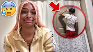 CRYING WITH THE DOOR LOCKED PRANK  He Care 🥹 [upl. by Bresee]