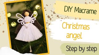 Tutorial Christmas angel macrame macrame doll diy macrame angel chrismas doll christmas gifts [upl. by Odravde]