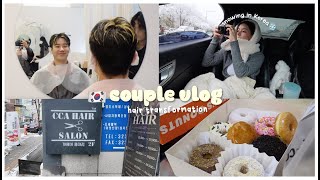 SALON VLOG 🇰🇷 couple hair look ✂️  Erna Limdaugh [upl. by Nauh]