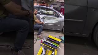 dented car door car mechanic [upl. by Ronni]