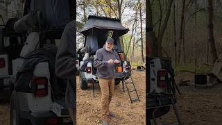 Rooftop Tent Stairs instead of a Ladder rtt rooftoptent camping wintercamping [upl. by Ylrahc]