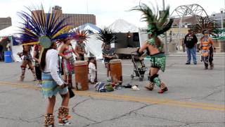 Cuauhetemoc Aztec Dancers at Iowas Latino Heritage Festival 2011 [upl. by Ierna]