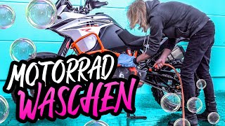 Motorrad RICHTIG waschen – so gehts HOW TO [upl. by Gnilhsa]