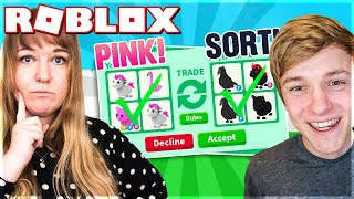 COLOR TRADING CHALLENGE TRADER LEGENDARY med Beduna  Dansk Roblox Adopt Me [upl. by Stanfield]