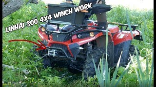 Linhai 300 4X4 winch work [upl. by Salohcim]