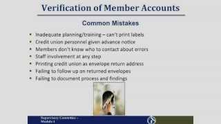 Supervisory Committee  4 Verification of Member Accounts [upl. by Mclyman]